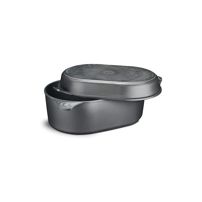 Eurolux Premium Gietijzeren Braadslede Set, ongeveer 33,5 x 23,5 cm