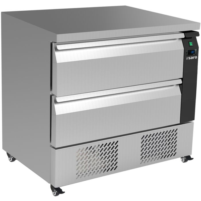 SARO koeltafel met laden, 2 laden, model DRAW 2SK