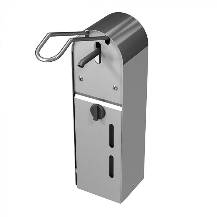 RVS DESINFECTIEPAAL INCL. DISPENSER MET ELLEBOOGBEDIENING
