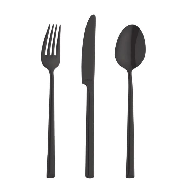 Amefa Metropole Tafelmes Zwart (12 Stuks)