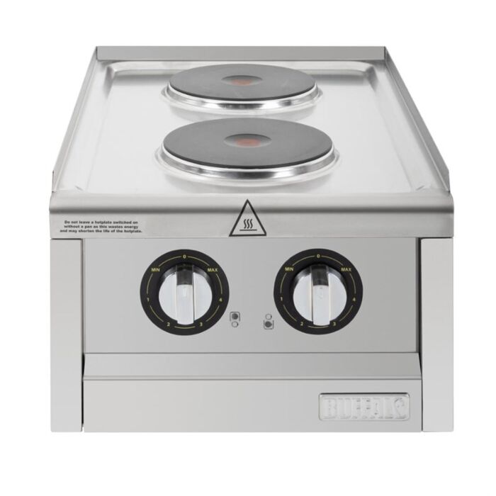 Buffalo 600-Serie Elektrische Kookplaat Met 2 Kookzones