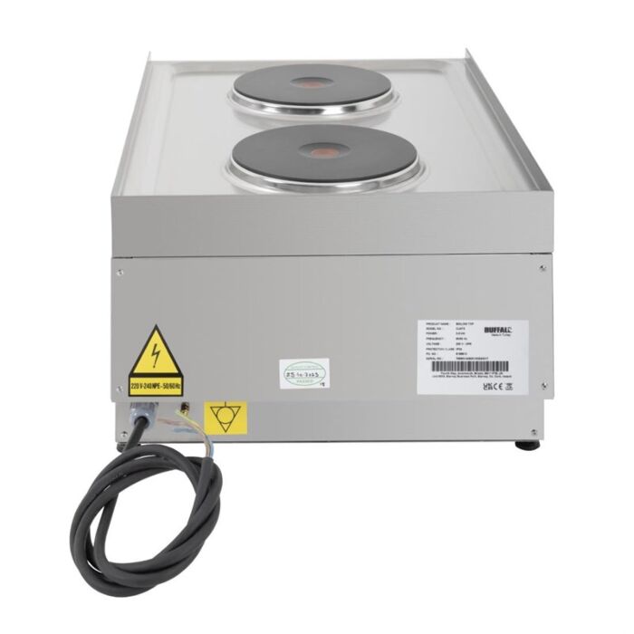 Buffalo 600-Serie Elektrische Kookplaat Met 2 Kookzones