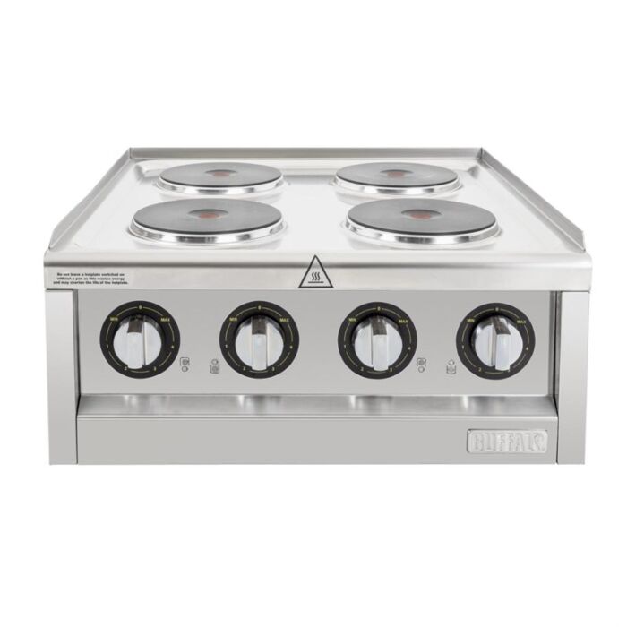 Buffalo 600-Serie Elektrische Kookplaat Met 4 Kookzones
