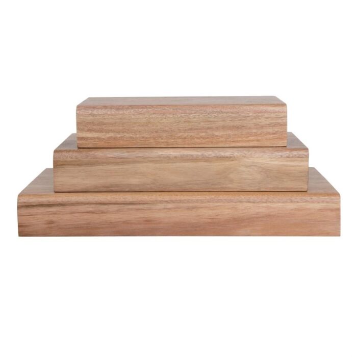 Olympia FSC acaciahouten set van 3 verhogers