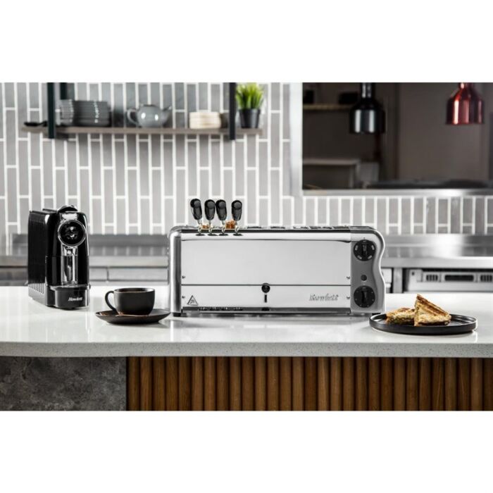 Rowlett Esprit broodrooster 6 sleuven chroom - 2 reserve-elementen en 2 tostihouders