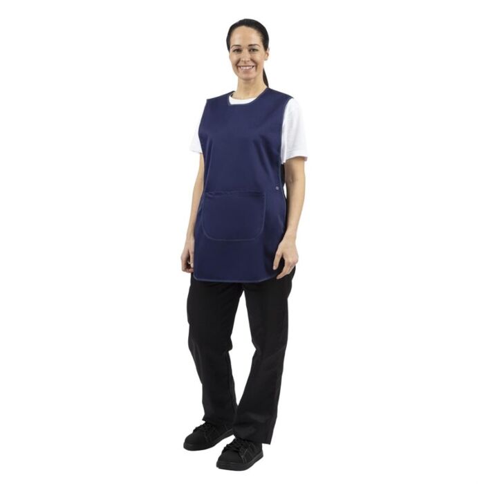 Whites overgooierschort met zak navy blue