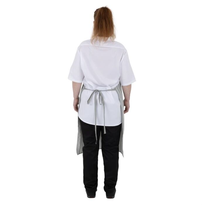 Whites Schort Grijs Wit Slagers Streep