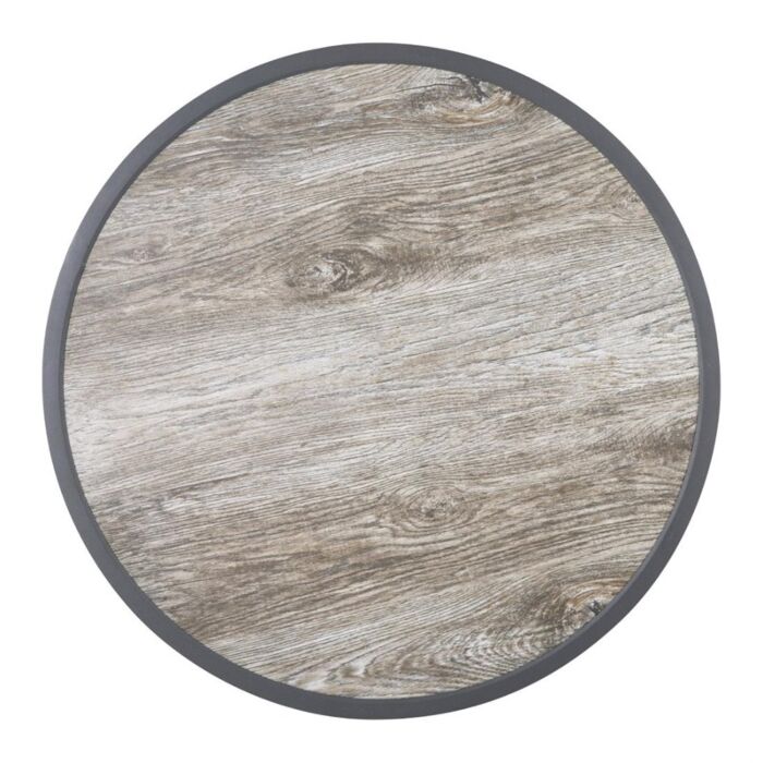 Bolero Rond Tafelblad Van Glasvezel Met Houteffect 580 Mm