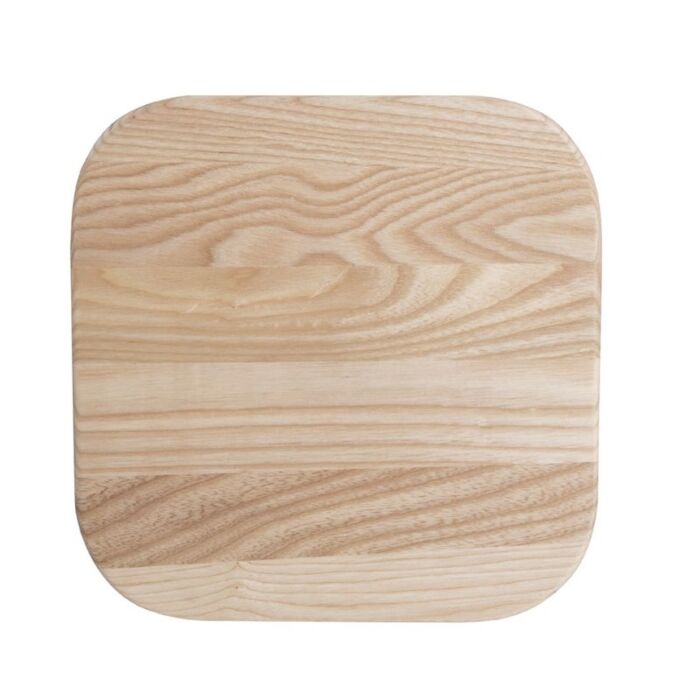 Bolero hoge gegalvaniseerd stalen kruk met houten zitting (4 stuks)