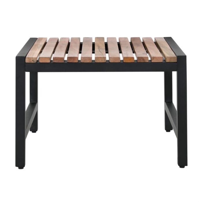 Bolero Lage Barkrukken Van Staal En Acacia (4 Stuks)