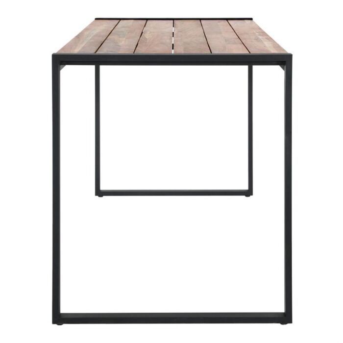 Bolero Industriële Bartafel Van Staal En Acacia, 1800x900mm