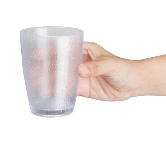 Olympia Kristallon polycarbonaat tumblers met reliëf 275ml (6 stuks)
