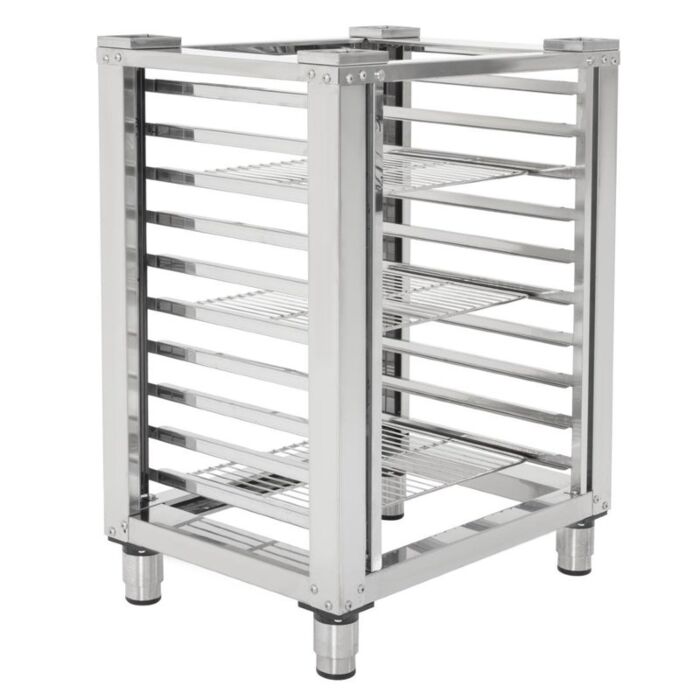 Buffalo Vrijstaande Slimme Touchscreen Compacte Combi Oven 6 x GN 1/1 Met Installatiekit En Afzuigkap