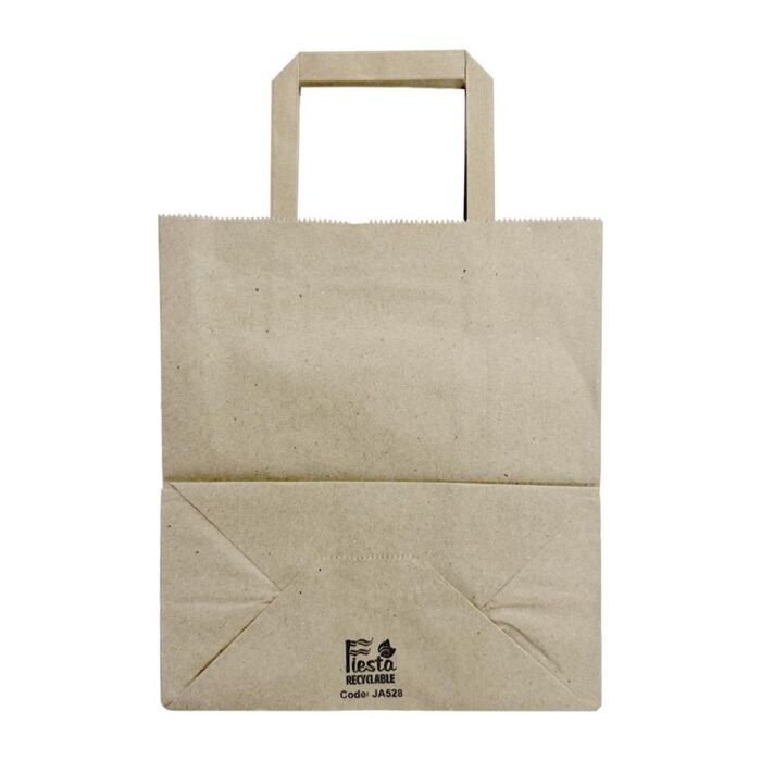 Fiesta Recycleerbare Platte Handvatten Bruine Papieren Tassen Medium (250 stuks)