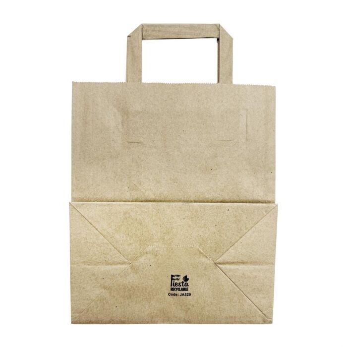 Fiesta Recycleerbare Platte Handvat Bruine Papieren Tassen Groot (250 stuks)