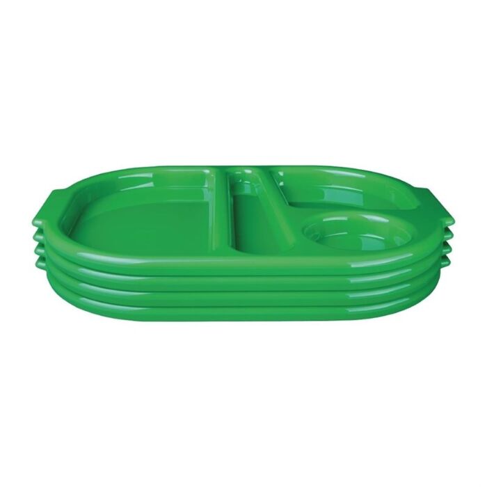 Olympia Kristallon dienbladen met vakken 37,5x27,8cm groen (10 stuks)