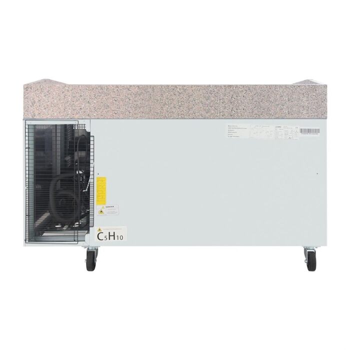 Polar U-Series Dubbele Deur Pizza Werkbank met Granieten Blad 428Ltr