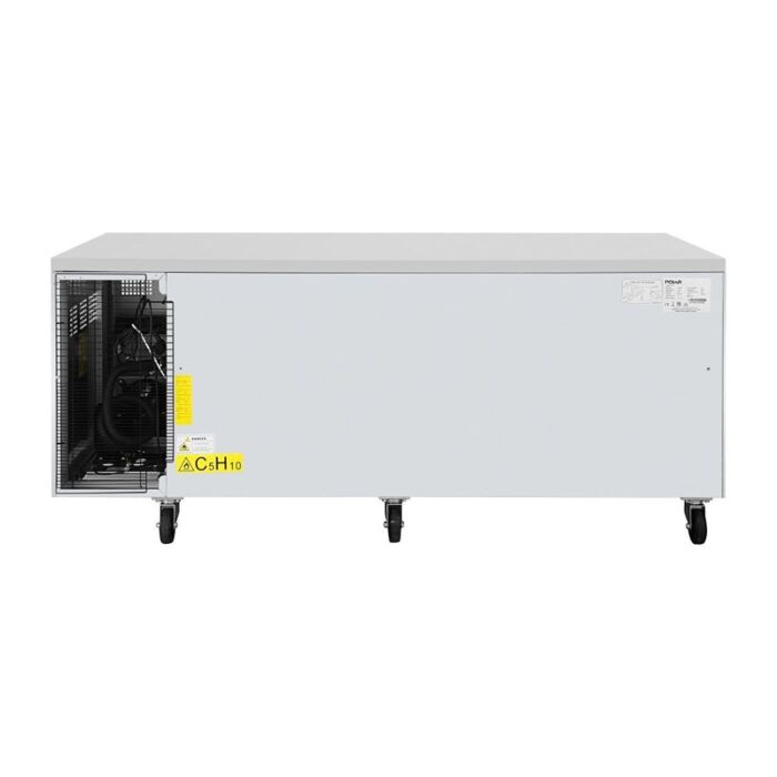Polar U-serie 3-deurs counter met euronorm opslag 634L
