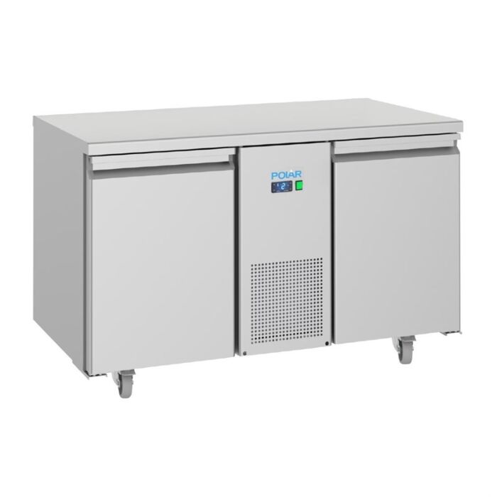 Polar U-Series Energiezuinige 2-Deurs Werkbank Koelkast 281Ltr
