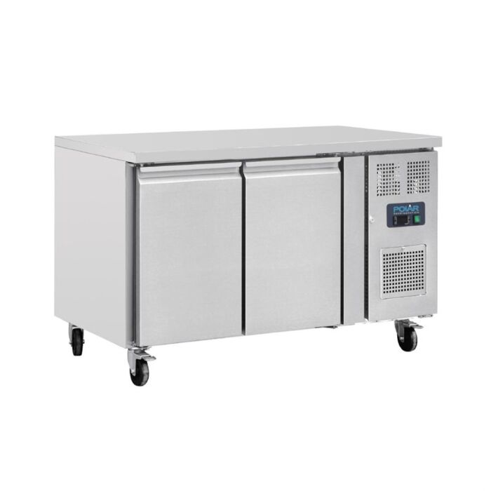 Polar U-Serie Dubbeldeurs Counter Koelkast 282Ltr