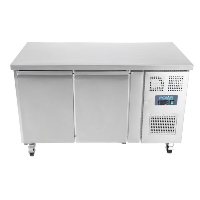 Polar U-Serie Dubbeldeurs Counter Koelkast 282Ltr