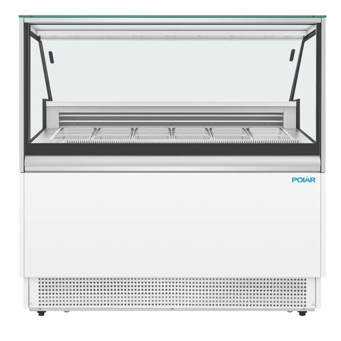 Polar U-Series 6-Pan IJs Vitrine Kast Vriezer