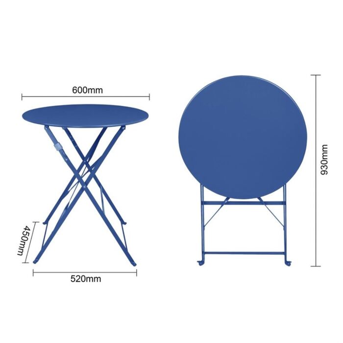 Bolero Perth Pavement Style Ronde Tafel Donker Marineblauw