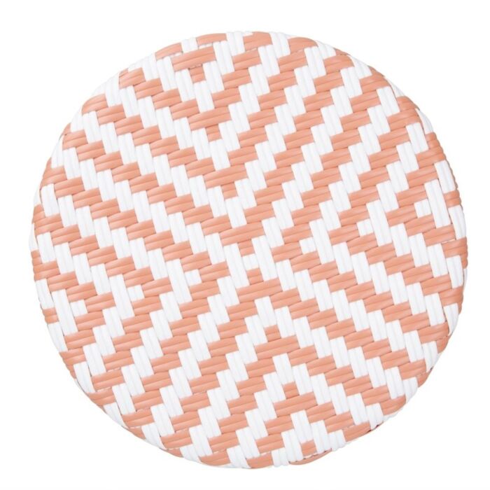 Bolero Parijse Stijl PE Rotan Barkrukken Koraal (2 Pack)