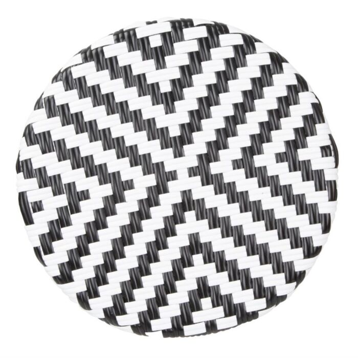 Bolero Parijse Stijl PE Rieten Barkrukken Zwart (2 Pack)