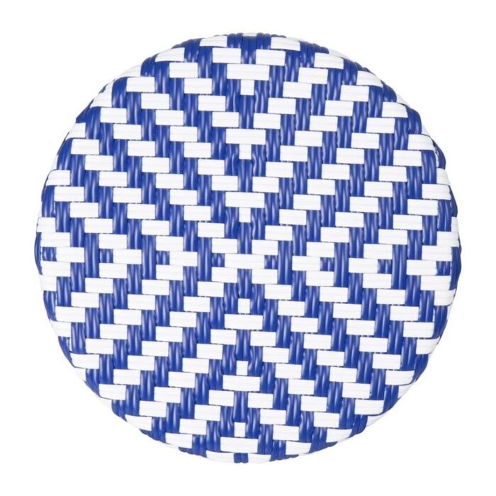 Bolero Parijse Stijl PE Rattan Barkrukken Blauw (2 Pack)