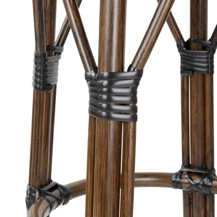 Bolero Parijse Stijl PE Rieten Barkrukken Zwarte Stip Mix (2 stuks)