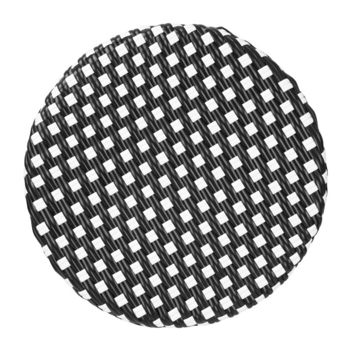 Bolero Parijse Stijl PE Rieten Barkrukken Zwarte Stip Mix (2 stuks)