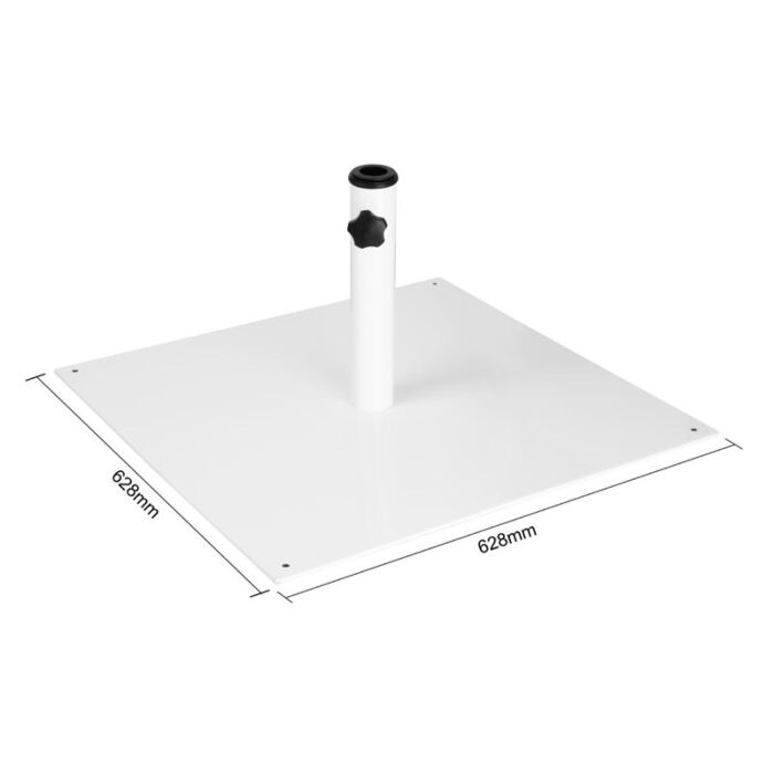 Bolero Platte Metalen Parasolvoet Wit - 18Kg