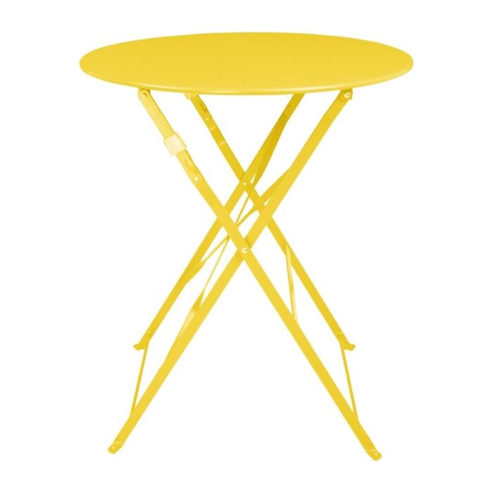 Bolero Perth zachtgele trottoirstijl ronde tafel 600 mm