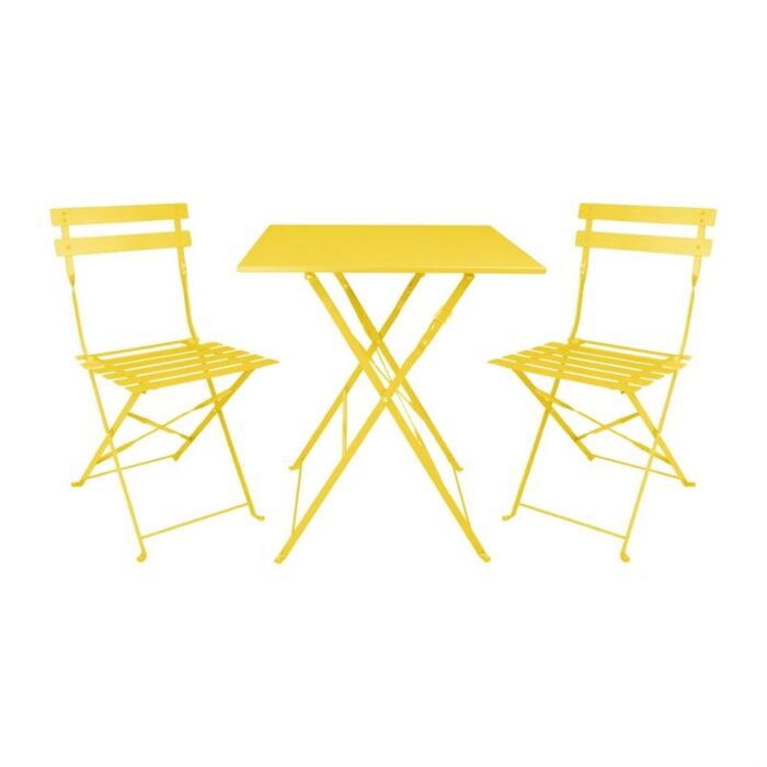 Bolero Perth zachtgele trottoirstijl vierkante tafel 600 mm