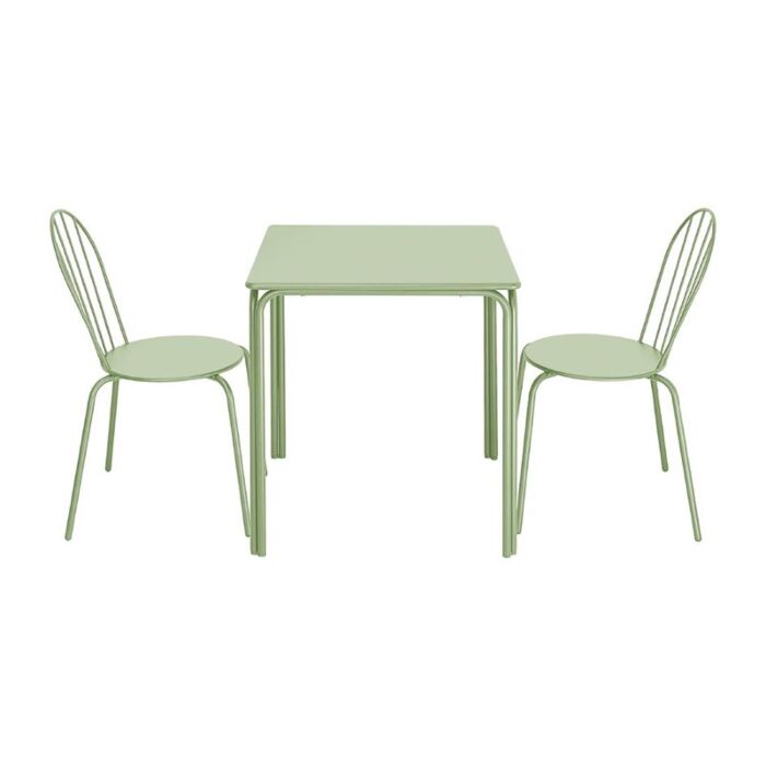 Bolero Adeline Stalen Vierkante Tafel 700mm Lichtgroen