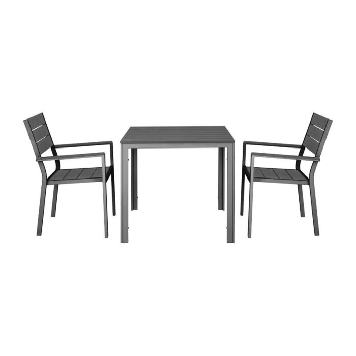 Bolero Valletta Grijs Latten Tuin Tafel 780mm