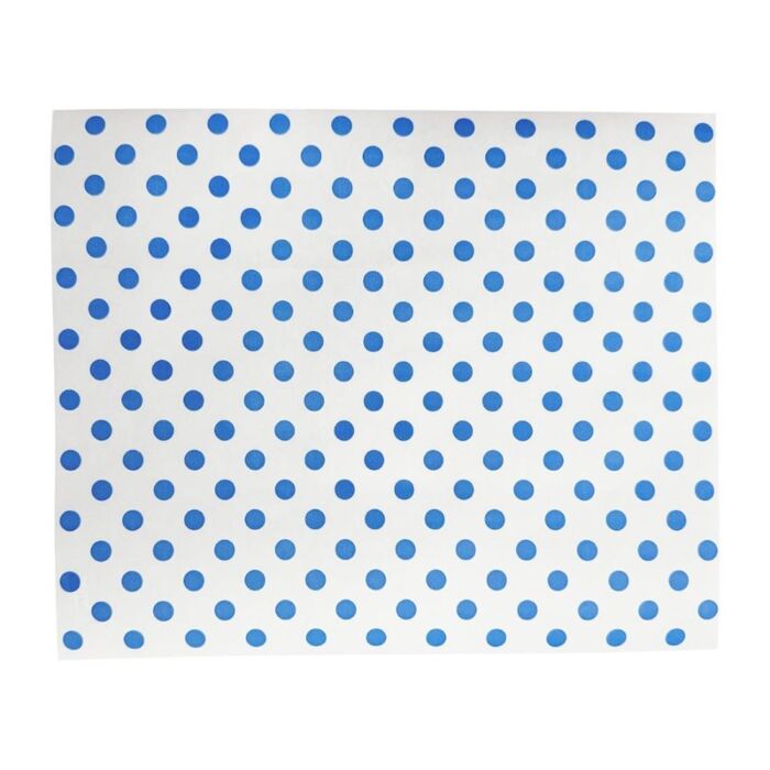 Fiesta Composteerbare Burger Wraps Blauwe Stip 250x200mm (200 stuks)