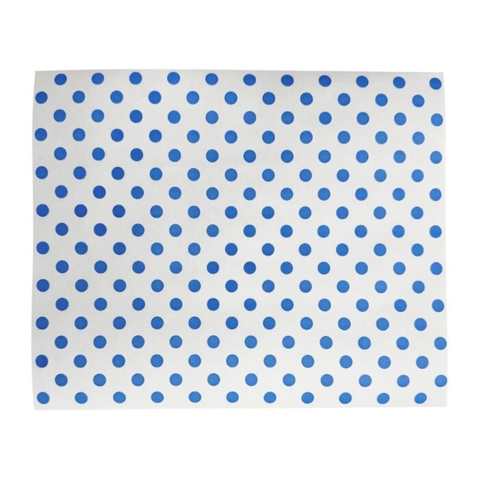 Fiesta Composteerbare Burger Wraps Blauwe Stip 250x200mm (200 stuks)