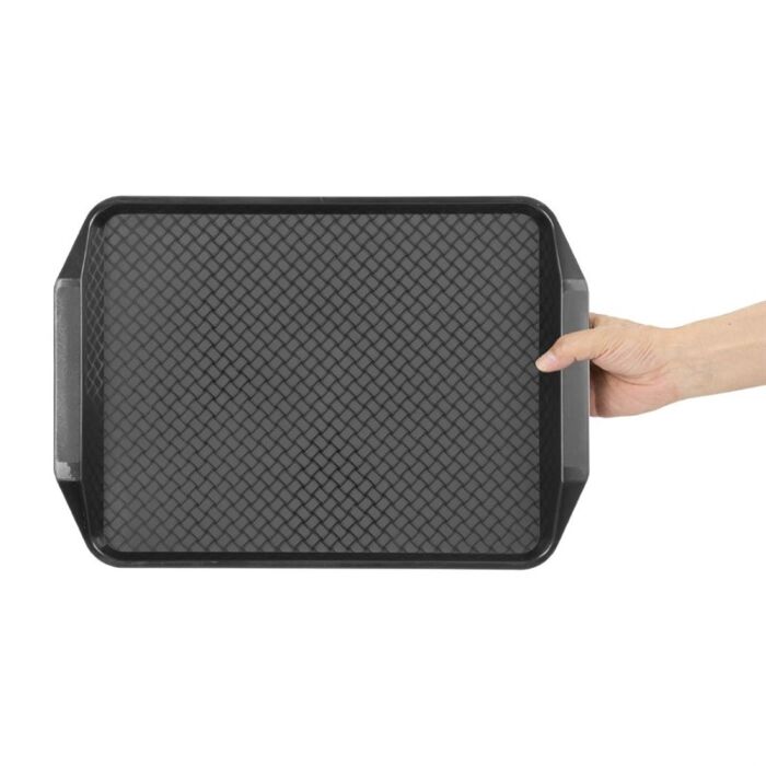 Olympia Kristallon Handvat Fast Food Dienblad Zwart 435X305mm