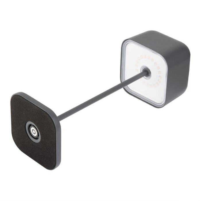 Olympia Lucca Tafellamp Vierkante Koepel Grijs 300mm