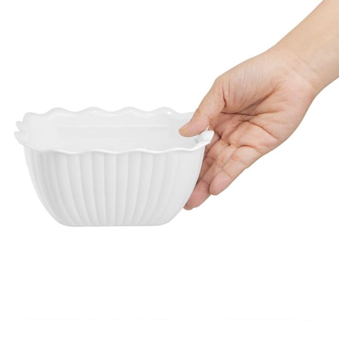 Olympia Kristallon Kleine Saladeschaal - Wit