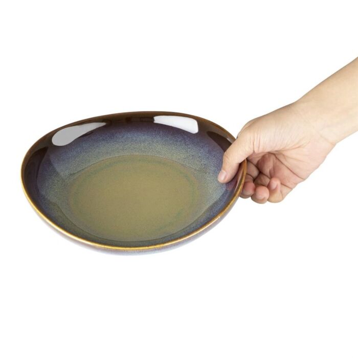 Olympia Berken Aubergine Brede Schalen 205mm (Verpakking Van 6)