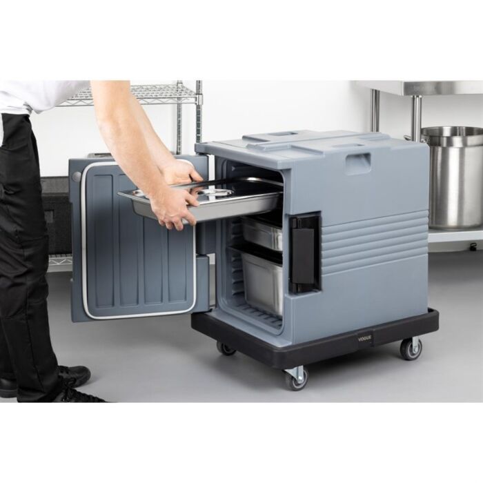 Vogue Thermo-Box 600 Voorlader Box Zwart Voor GN Bak Afmeting - 465X610x630mm