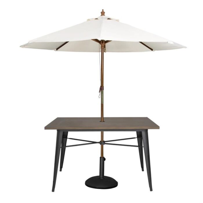 Bolero aluminium outdoor tafel 120x76x76cm donker houtdessin