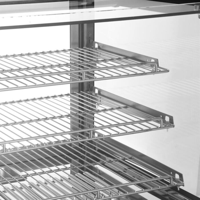 Buffalo Vierkante Aanrecht Verwarmde Display Merchandiser 160Ltr