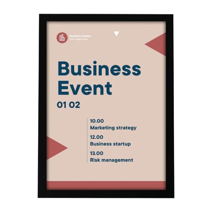 Europel Info Kader / Zelfklevende Set 2 Stuks A3 Zwart