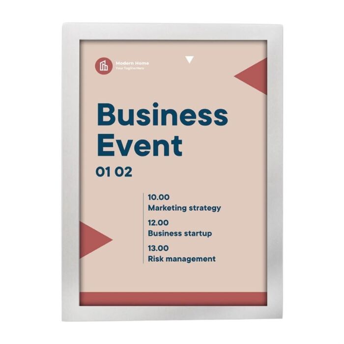 Europel Info Frame / Zelfklevende Set 2 Stuks A4 Zilver