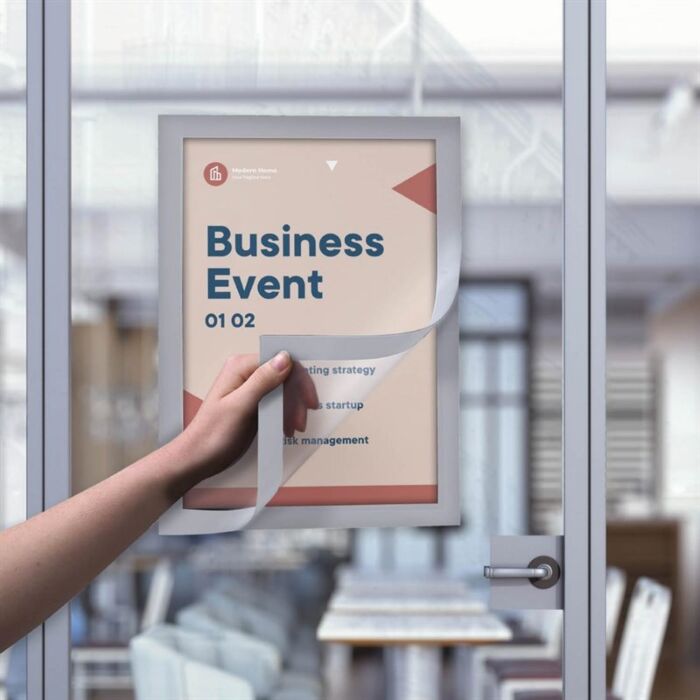 Europel Info Frame / Zelfklevende Set 2 Stuks A4 Zilver