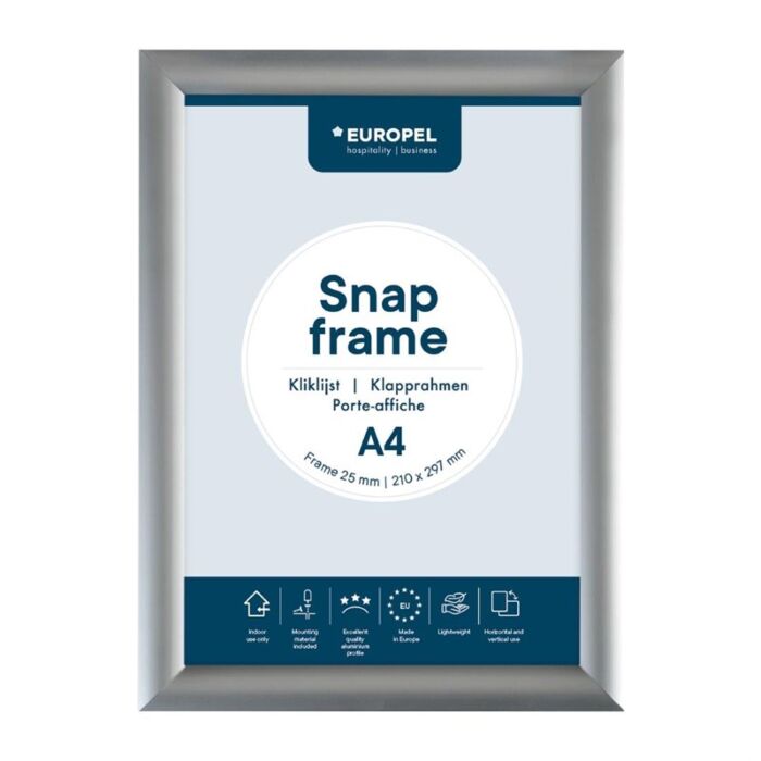 Europel Clicklijst A4 25mm Zilver